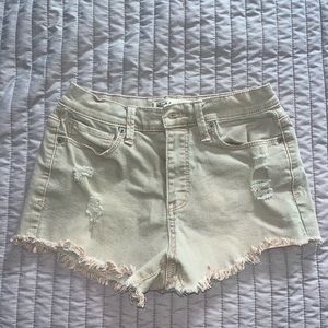 Light pink jean shorts